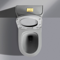 WC monobloc moderne à double chasse, couleur personnalisable, avec siphon en S intégré, en céramique, pour salle de bain, à poser au sol, avec lavabo intégré