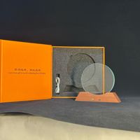 Plaque de récompense en cristal lumineuse à LED avec gravure de logo personnalisée, rechargeable par USB, avec boîte cadeau pour cadeaux d'entreprise