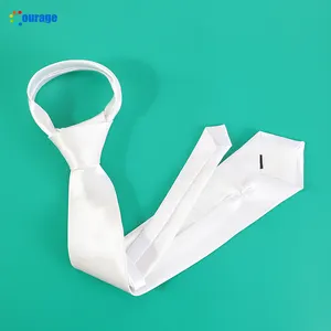 Neue Art Schnürung Polyester Sublimation Hals Krawatten Custom White Krawatte zum Verkauf LD-02