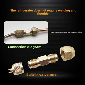 Quick Manual Fluorinated Copper Needle Valve Eco-friendly Refrigerator Parts <strong>Inflatable</strong> Joint Household Hotel Air Conditioning - Product Image 5