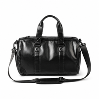 Sac de sport et de voyage unisexe en cuir PU uni, avec compartiment à chaussures, OEM