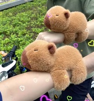 Nouveau Belle Kawaii Capybara Animal En Peluche Main Anneau Bracelet Bracelet Slap Snap Wrap Enfants Cadeau D'anniversaire En Peluche Jouets