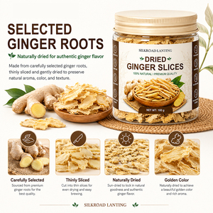 Tranches de gingembre naturelles séchées au soleil pour une saveur authentique et une préparation facile, couleur dorée - Product Image 6