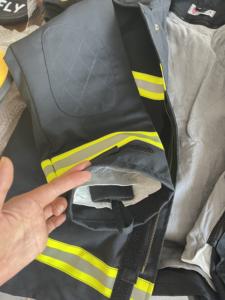 Traje de bombero de algodón ignífugo barato, <span class=keywords><strong>ropa</strong></span> de fuego, uniforme de bombero, equipo de lucha contra incendios - Product Image 4