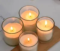 Tùy Chỉnh Rỗng Vòng Tùy Chỉnh In Glass Candle Container Rõ Ràng Nến Chum