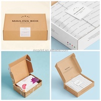 Emballage avec logo personnalisé grande boîte postale en carton Boîtes d'expédition en papier d'emballage ondulé pour vêtements de bébé chaussures chaussures