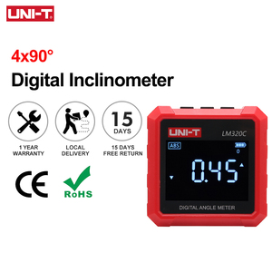 Inclinomètre UNI-T LM320C, mesureur d'angle, niveau numérique magnétique 4*90 °   Goniomètre électronique inclinomètre L80 - Product Image 4