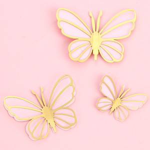 Ensemble de 3 pièces pour décoration de gâteau, nouveau, joyeux anniversaire, papillons, accessoires de gâteau pour décoration de mariage, fournitures de fête - Product Image 6