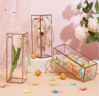 Boîtes à dragées en PVC transparent, forme cube, recyclables, robustes, durables, personnalisables, pour mariage, fête, emballage cadeau, protection UV