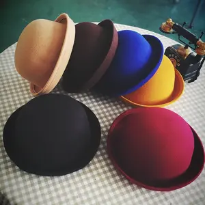 Bowler atacado elegante chapéu redondo personalizado mulheres chapéu fedora