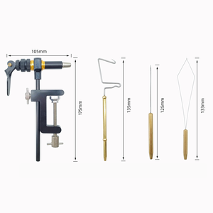 Kit d'outils <span class=keywords><strong>de</strong></span> montage <span class=keywords><strong>de</strong></span> mouches (10 pièces) avec assortiment <span class=keywords><strong>de</strong></span> morses et outils pour nymphes, mouches sèches, streamers d'eau salée – Ensemble complet pour la fabrication <span class=keywords><strong>de</strong></span> leurres <span class=keywords><strong>de</strong></span> pêche à la mouche - Product Image 4