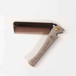 Mới Đến Men's Gấp Dao Tạo Kiểu Thép Không Gỉ Râu Lược Detangling Tóc Bàn Chải Làm Tóc Lược - Product Image 2