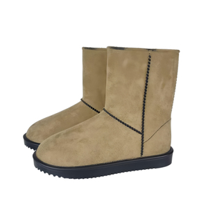 <span class=keywords><strong>Bottes</strong></span> <span class=keywords><strong>de</strong></span> <span class=keywords><strong>neige</strong></span> chics pour femmes en daim à revers, isolées, imperméables, souples, légères, antidérapantes, pour la ville - Product Image 1