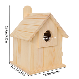 Fabrika sıcak satış zarif el yapımı çevre dostu Modern cilalı ahşap duvar asılı kuş ev-avlular için bir zevk - Product Image 5