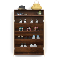Meuble à chaussures convertible en bois au design moderne pour salon, salle à manger, buanderie, hôtel, villa – Mobilier d'extérieur polyvalent