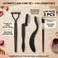 Peigne à sourcils pliable jetable, brosse séparatrice de cils à dents métalliques, ensemble séparateur de mascara, brosse à sourcils Spoolie, marque privée