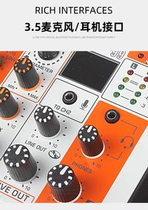 <span class=keywords><strong>Hiz</strong></span> Live Band Performance Mixer a due canali MU6/MU4 Audio scheda Audio e Mixer - Product Image 6