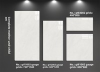 Carrelage en porcelaine durable 800x800mm, imitation pierre, texture brillante, émaillé, antidérapant, antibactérien, design moderne pour villa