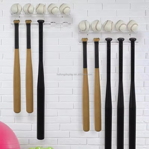 Hofong mạnh mẽ Acrylic Bóng Chày <span class=keywords><strong>BAT</strong></span> hiển thị móc áo dễ dàng-to-cài đặt PMMA hiển thị đứng cho 5 con dơi bóng tốt hơn so với một hiển thị trường hợp - Product Image 6