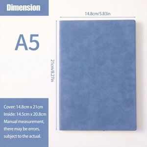 A5 Comfortable Soft Cover Leather Custom Bulk 100 Sheets Thermal Binding Lined <b>Journal</b> Notebook Gift Wholesale - Product Image 3