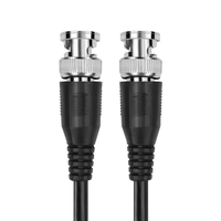 Câble adaptateur d'extension BNC mâle-mâle, câble coaxial professionnel RF de qualité RG-58/U, cordon de connexion pour la sécurité vidéo