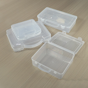 Transparent Plastic <b>Storage</b> <b>Box</b> With Handle Rectangle Covered For Cross Stitch Needle Thread Journaling Washi Tape Toys - Product Image 3