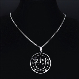 Nuova Collana con Ciondolo a Forma <span class=keywords><strong>di</strong></span> <span class=keywords><strong>Lucifero</strong></span> in Acciaio Inossidabile, Gioiello Casual per Uomo e Donna, Decorazione Chiave - Product Image 3