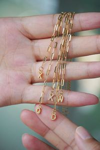 จี้ตัวอักษรแบบกำหนดเอง Xinfly บนสร้อยรูปตัว O ขายส่งกำไลข้อมือและข้อเท้าเพชรธรรมชาติพร้อมตัวล็อคแบบคลิปหนีบกระดาษ - Product Image 5