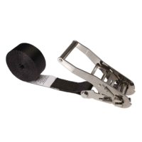 Exporté vers l'Europe Petit tendeur automatique de 25mm rétractable noir à cliquet avec mousqueton