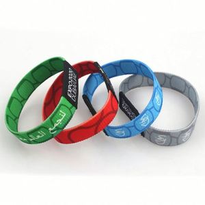 สายรัดข้อมือแบบมีการระเหิดสร้อยข้อมือยืดหยุ่นแบบออกแบบเอง - Product Image 5