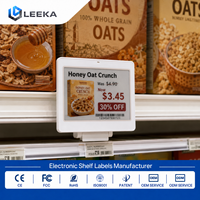 LEEKA ESL Etiqueta Electrónica de Precio Digital Inalámbrica con Pantalla de Tinta Electrónica de Cuatro Colores, Resistente al Agua IP65, Sincronización Remota para Supermercado