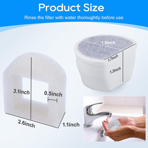 Filtros de Repuesto para Bebedero PetSafe, Carbón Activado y Algodón, Compatibles con Bebedero PetSafe, Embalaje Neutral - Product Image 1