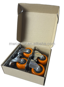 MW Manufaktur niedriger Preis 1,5 Zoll 2 Zoll leichte orange Pvc 360 Lenk rollen - Product Image 2