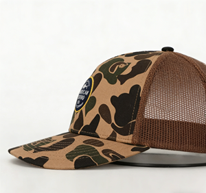 หมวกแก๊ปพิมพ์ลายพรางแบบมีตาข่าย 6 แผง ปักโลโก้ตามสั่ง หมวกเบสบอลตกปลา หมวกสำหรับกิจกรรมกลางแจ้ง - Product Image 3