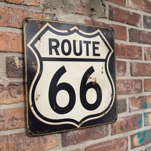 Venta al por mayor Impresión de letrero de metal Aluminio en relieve Ruta <span class=keywords><strong>66</strong></span> Letrero de metal Artesanía de coche Carteles de chapa vintage Placa de matrícula - Product Image 4