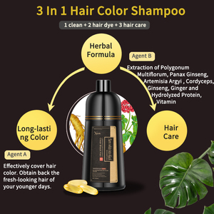 Shampoo Colorante <span class=keywords><strong>per</strong></span> <span class=keywords><strong>Capelli</strong></span> OEM All'Ingrosso, Non Allergenico, Colore Naturale, <span class=keywords><strong>Tinta</strong></span> Nera <span class=keywords><strong>per</strong></span> <span class=keywords><strong>Capelli</strong></span>, Shampoo da Bianco a Nero <span class=keywords><strong>per</strong></span> Uomo - Product Image 2