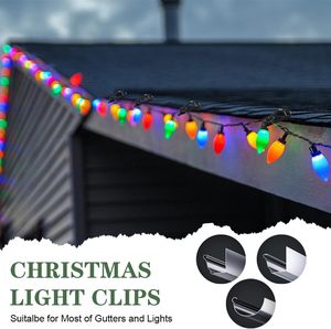 Clip per Luci Natalizie e Mini Ganci in Plastica - Nuovi Arrivi Clip per Luci da Esterno in Verde/Bianco/Marrone/Nero 5cm X 2cm - Product Image 4