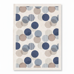 Juego de paños de cocina de microfibra de algodón a rayas de lunares multicolor Ropa de cocina duradera y lavable con estilo liso - Product Image 1