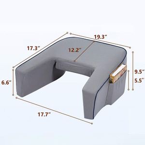 Teens Arm Rest Memory Foam Lap <b>Desk</b> Gaming Reading Pillows With Pockets - Product Image 2