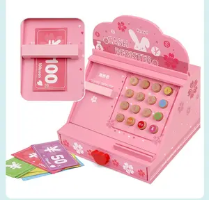 Children's cash register toy girl play home supermarket simulation card reader cake cash register set