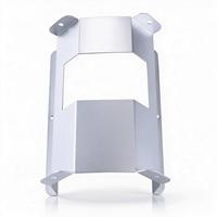 Boîtier métallique sur mesure en alliage d'aluminium, plié, découpé au laser, avec ouvertures, coque d'équipement métallique avec oreilles de montage, fabrication