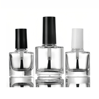 Vente d'usine Bouteilles de vernis à ongles en verre transparent 5ml 6ml 10ml 15ml Capacité vide et rechargeable avec bouchon et brosse