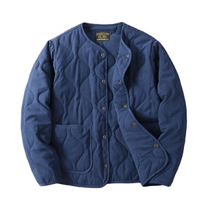 Giacca Trapuntata da Uomo con Logo Personalizzato, Stile Vintage M65, <span class=keywords><strong>Senza</strong></span> Colletto, Leggera, Basso MOQ - Product Image 1