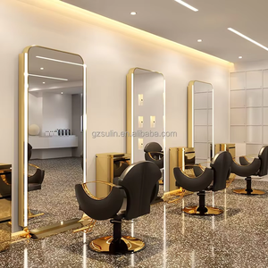 <span class=keywords><strong>Salon</strong></span> ve berber dükkanı için Modern çift taraflı LED cam ayna duvara monte ticari güzellik ekipmanları yatak odası kullanımı için - Product Image 5