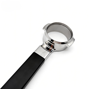 Porte-filtre à café sans fond en alliage d'acier inoxydable personnalisé <span class=keywords><strong>2026</strong></span>, outils CNC pour café expresso, fournitures pour porte-filtre à café, tête de porte-filtre noire - Product Image 2