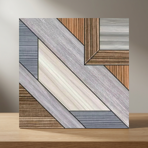 Yellow Gold Bookmatch 16x16 Inch Glossy Ceramic Floor Tiles Firebrick Porcelain Wear Resistant Interior - Product Image 2