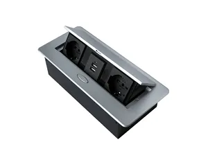 Multi socket Multifunction table socket with 2 Italian outlets with 2 USB