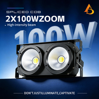 Projecteur de scène LED COB 200W CW WW à 2 yeux, lumière de scène DMX pour mariage, club, théâtre, diffusion en direct, concert