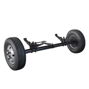 4-bánh xe phía trước và phía sau trục máy nén khí di động Trailer với mùa xuân thép tấm sốc hấp thụ phanh Trailer trục nhà sản xuất - Product Image 6