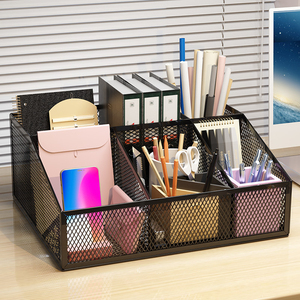 הסיטונאי מתכת שחור מחזיק עט מארגן משרד אחסון תיק נייר למגר מכתב sorter מדפים - Product Image 4